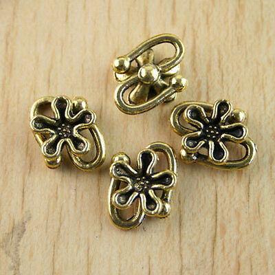 12pcs dark gold-tone daisy flower charm findings h1277