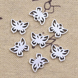 50pcs Charms Lovely Butterfly 10x12mm Antique Silver Color Pendants DIY Crafts Making Findings Handmade Tibetan Jewelry