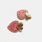 Fashion Jewelry Stud Earring snakeskin Heart Shaped Earring