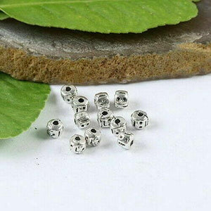 260pcs Tibetan silver color face pattern spacer beads 3mm H1257