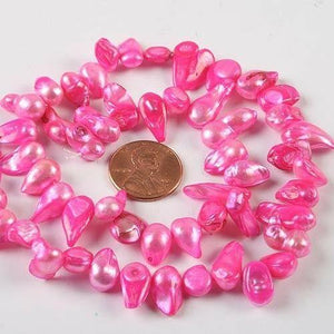 15"  freshwater blister pearl loose beads w058