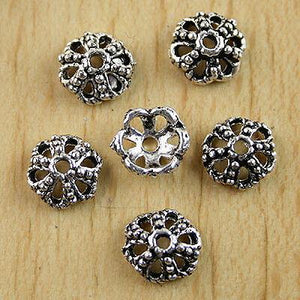 40pcs Tibetan silver crafted torus beads caps H0196