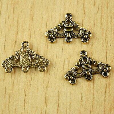 20pcs dark gold-tone heart in heart charms h2214