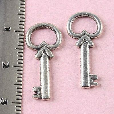 40pcs Tibetan silver key charms findings h1543