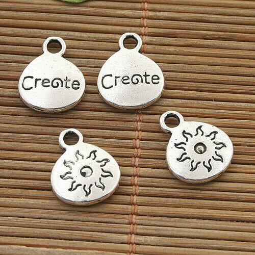 16pcs Tibetan silver pattern drop pendant h5068