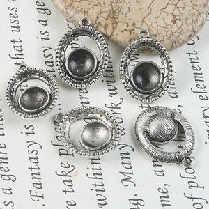 6pcs Tibetan silver style charm pendant h0357