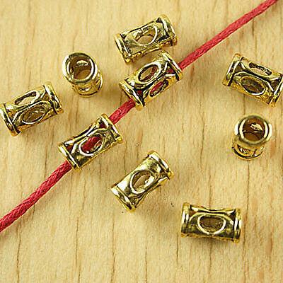 40pcs dark gold-tone tube with hole spacer beads h1852