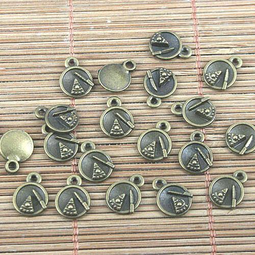 60pcs antiqued bronze color cake knife design charms H0251