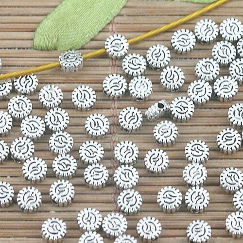 110pcs tibetan silver color round  declicate spacer bead  h3356