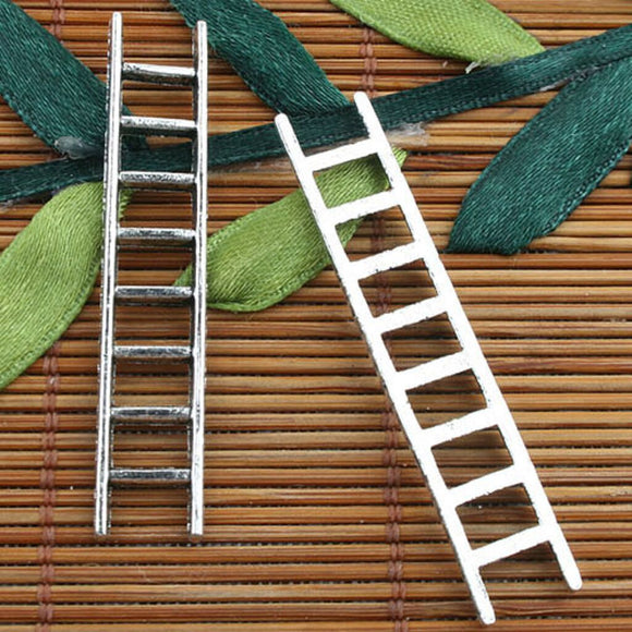 Alloy metal Tibetan Silver color ladder design charms findings 10pcs EF0116