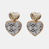 Fashion Jewelry Stud Earring snakeskin Heart Shaped Earring