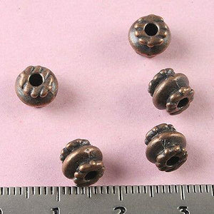 30pcs copper tone pulley shape spacer beads h1795