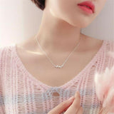 S925  Silver Necklace Apricot leaf pendant Necklace