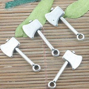 15pcs tibetan silver color 2sided axe design charms H3103