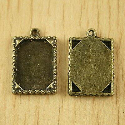 12pcs antiqued bronze-tone picture frame charms h2820