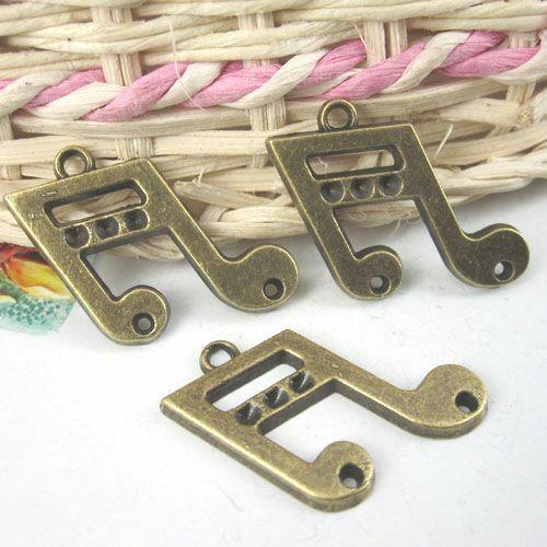 10pcs antiqued bronze music sign charms/pendants G343