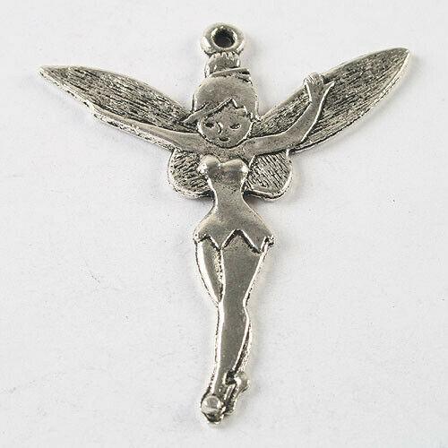 3pcs dark silver tone Fairy pendant charm h3711