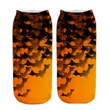 Halloween Socks pumpkin printed Sock Low Cut Ankle Socks one-side pattern only