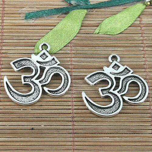 8pcs tibetan silver color Yoga symbol style charms EF0987