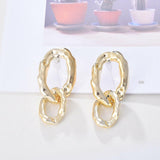 Fashion Jewelry Stud Earring chain shape geometric Earring Big Earring