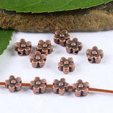 100pcs copper-tone plum flower spacer beads H1890