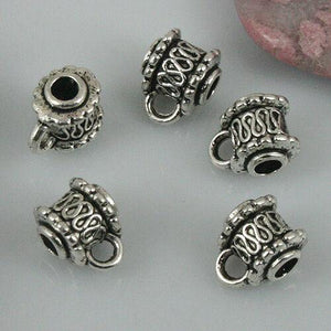 20pcs tibetan silver color textured bail connector EF0476