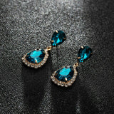 Fashion Jewelry Stud Earring crystal Diamond water drop Shaped Earring