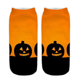 Halloween Socks pumpkin printed Sock Low Cut Ankle Socks one-side pattern only