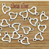 Pick Tibetan Silver /dull silver /dark gold Color  heart shaped frame charms