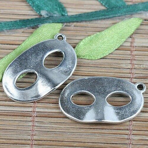 10pcs tibetan silver color mask design charms EF0182