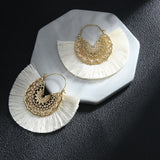 Fashion Bohemian Earrings Hook Tassel Fringe Boho Dangle Earrings Jewelry 1 Pair