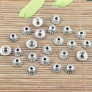 50pcs tibetan silver color bead caps for jewery making DIY  H1126