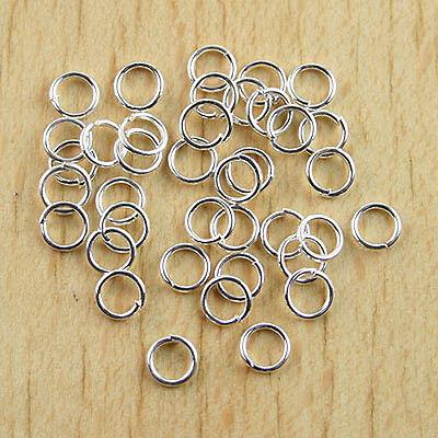 400pc silver tone 5mm open jump ring findings h0751