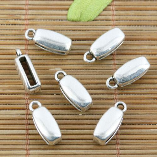 14pcs tibetan silver color smooth simple design bail connector EF2278