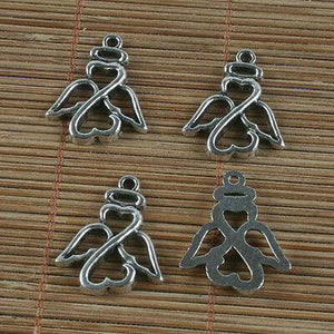 10pcs Tibetan silver color hollow angel style charms h0273