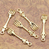 Two colors to choose floral spoon and fork design charms jewery making