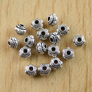 70pcs Tibetan Silver Drum Spacer beads H0542
