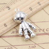 5pcs Charms 3D Astronaut Cosmonaut 33x17x12mm Tibetan Silver Color Pendants Antique Jewelry Making DIY Handmade Craft