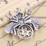 5pcs Charms Bee Hornet Honey Honeybee 33x36mm Tibetan Silver Color Pendants Antique Jewelry Making DIY Handmade Craft