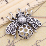 5pcs Charms Bee Hornet Honey Honeybee 33x36mm Tibetan Silver Color Pendants Antique Jewelry Making DIY Handmade Craft