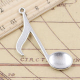 5pcs Charms Big Musical Note 58x35mm Tibetan Silver Color Pendants Antique Jewelry Making DIY Handmade Craft