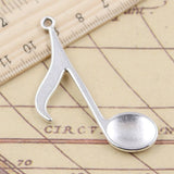 5pcs Charms Big Musical Note 58x35mm Tibetan Silver Color Pendants Antique Jewelry Making DIY Handmade Craft