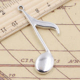 5pcs Charms Big Musical Note 58x35mm Tibetan Silver Color Pendants Antique Jewelry Making DIY Handmade Craft