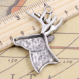 5pcs Charms Christmas Sika Deer 60x43mm Tibetan Silver Color Pendants Antique Jewelry Making DIY Handmade Craft Pendant