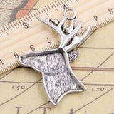 5pcs Charms Christmas Sika Deer 60x43mm Tibetan Silver Color Pendants Antique Jewelry Making DIY Handmade Craft Pendant
