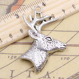 5pcs Charms Christmas Sika Deer 60x43mm Tibetan Silver Color Pendants Antique Jewelry Making DIY Handmade Craft Pendant