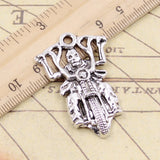 5pcs Charms Death Knight Motorcycle 44x28mm Tibetan Bronze Silver Color Pendants Antique Making DIY Handmade Craft Pendant