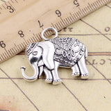 5pcs Charms Elephant 28x31mm Tibetan Silver Color Pendants Antique Jewelry Making DIY Handmade Craft