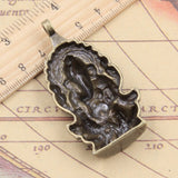 5pcs Charms Ganesha Buddha Elephant 62x32mm Tibetan Bronze Silver Color Pendants Antique Jewelry Making DIY Handmade Craft