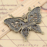 5pcs Charms Hollow Butterfly 60x48mm Tibetan Silver Color Pendants Antique Jewelry Making DIY Handmade Craft EF4344